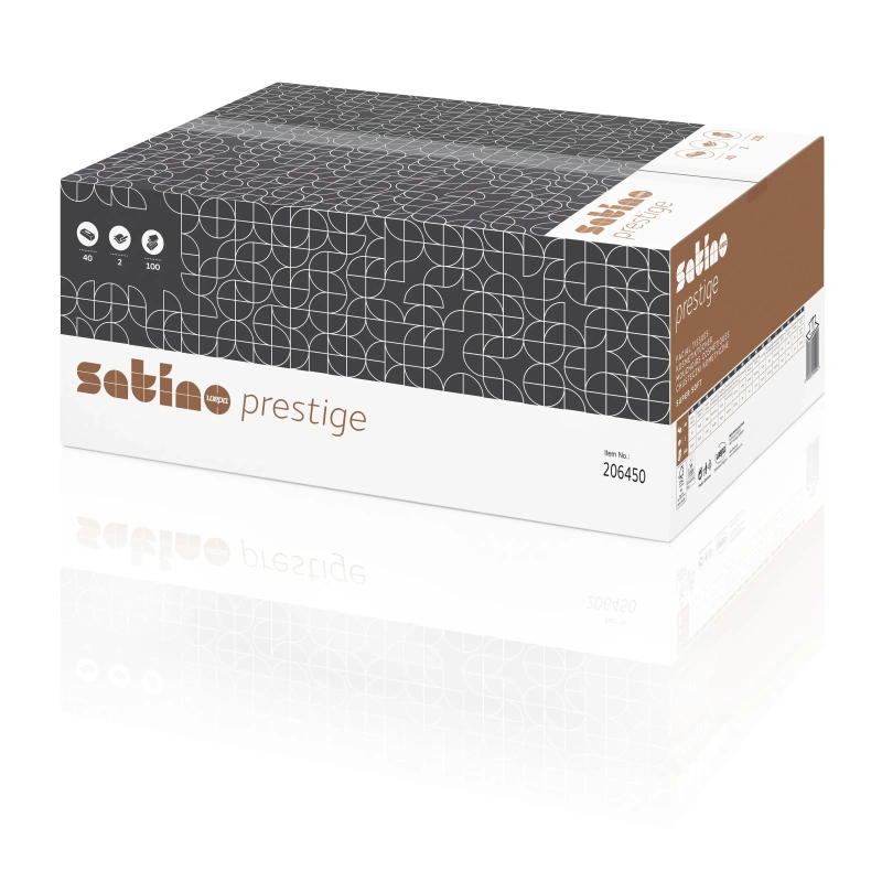 Satino by WEPA kosmeetilised salvrätikud 2 kihiline tselluloos 21x20,5 100tk karbis, kastis 40 karpi (206450)