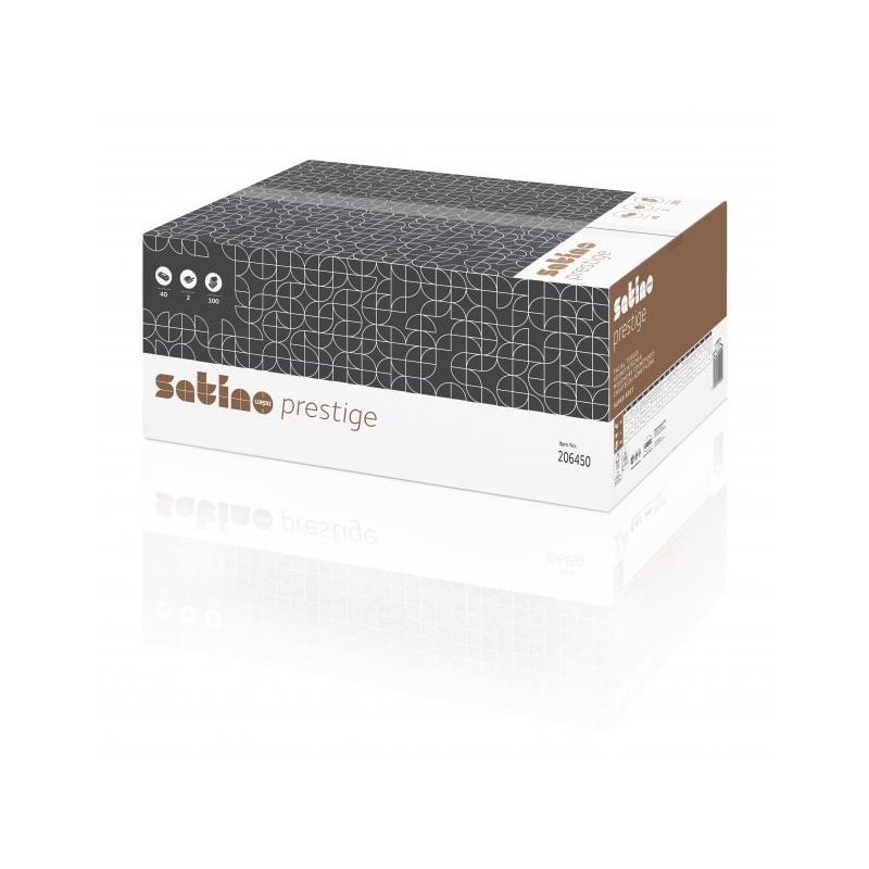 Satino by WEPA kosmeetilised salvrätikud 2 kihiline tselluloos 21x20,5 100tk karbis, kastis 40 karpi (206450)